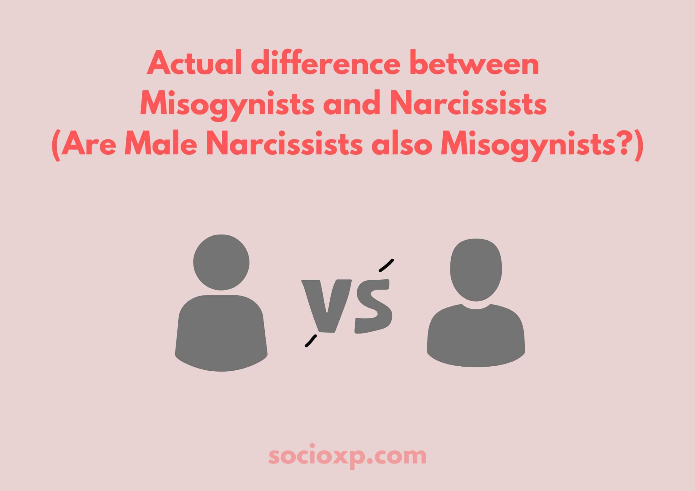 Actual Difference Between Misogynists and Narcissists (Are Male Narcissists Also Misogynists?)